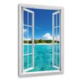 Wallpaper Mer Plage Maledivenntraum Fenetre Image Toile Taille 80x60 Cm For Free