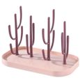 Biberon Egouttoir - - Détachable Séchage Support pour Biberon - Cactus Rose - PP, ABS-0