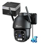 Ctronics 3G/4G LTE Caméra de Surveillance avec Carte Sim, 360° PTZ, Détection Humaine et Suivi Auto, Vision Nocturne Couleur 30M