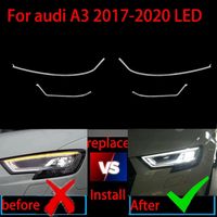 Pour Audi A3 S3 LED 2016-2018 DRL Plaque de Guidage de LumièRe de Phare Daytime Running Light Tube Car Running Light Bar Right