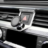 Argent - Support de téléphone pour Audi A4, B9, 2017-2022, Support de grille d'aération, Rotation à 360 degré