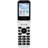 Primo by DORO 7080 Téléphone portable à clapet pour séniors Touche SOS graphite, blanc