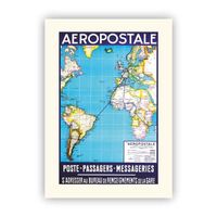 Air France - Aéropostale Poste-Passagers-Messageries  - 60x80cm - Affiche-Poster