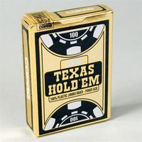 Jeu de Poker Texas Hold’em - Cartamundi - 54 cartes - Noir et or - Mixte - A partir de 18 ans