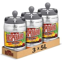 Desperados Original - Bière aromatisée Tequila 5.9° - 3 fûts de 5L