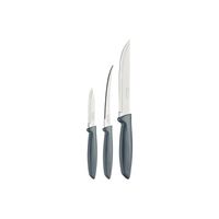 TRAMONTINA Couteau de cuisine Plenus, 3pcs, Inox et plastique, Gris