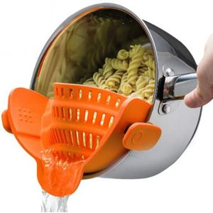 Passoire à Nouilles En Silicone à Clips - Universelle Pour Casseroles, Poêles Et Bols - Sans BPA, Lavable Au Lave-vaisselle - 7
