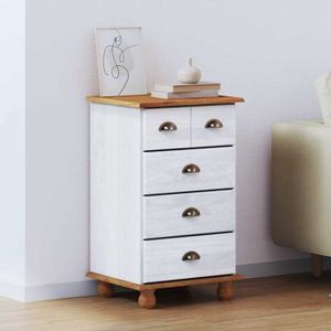 Commode | armoire | meuble de rangement alta blanc 77x35x73 cm bois massif de pin