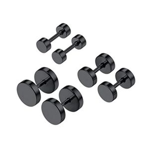 2 Pi/èces Acier Inoxydable Noir Araign/ée Boucles doreilles Homme Femme Gothique Punk Rock Clous doreille