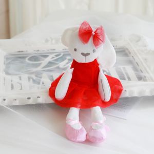 PELUCHE Rouge - 42 cm - Cute Stuffed Plush Rabbit Toy For 