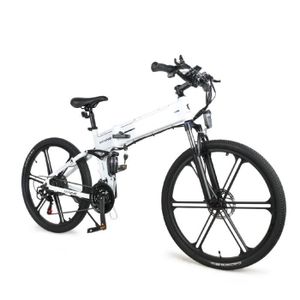 VTT Vélo électrique pliant - ALORS - LO26 II IT - 21 vitesses - Blanc