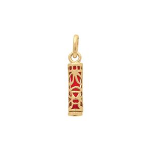 Pendentif TIKI Sagesse Plaqué Or 750/000 - Jade Bleu - Mixte Homme/femme - Neuf étiquettes