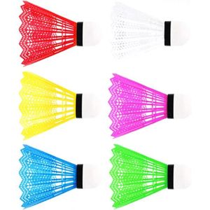 VOLANT DE BADMINTON Lot de 12 volants de badminton en plastique multicolore haute vitesse pour entraînement sportif [288]