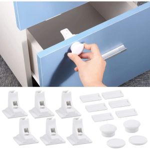 Verrou Multifonction pour Sécurité Bébé, Bloque tiroir Placards armoire, Bloque  porte Bébé serrure placard sécurité Enfant frigo sécurité bébé fenetre, 6  lot (pack), 100% GARANTIE et LIVRAISON GRATUITE