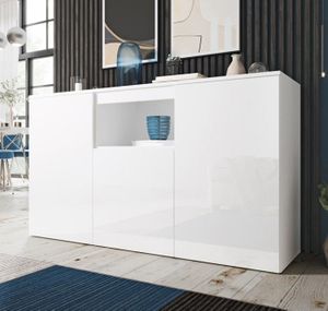 Buffet bahut - Blanc - NEVADA - 140 x 82 x 40 cm