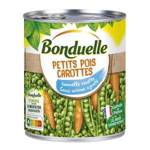 LÉGUMES VERT BONDUELLE - Petits Pois & Carottes 530G - Lot De 4