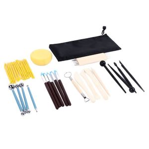 KIT SCULPTURE Kit d'outils en argile HURRISE - 38 pièces - pour 