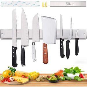 QUINTESSIO Premium XL - Porte couteaux aimanté vides - bloc à couteaux  magnétique des deux côtés - porte-couteaux magnétique - bloc à couteaux  cuisine vides en bois - Noye : : Cuisine et Maison