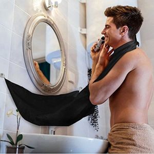Oulensy Barbe Professionnelle Bavoir /à raser Toilettage Tablier avec Ventouse Catcher Cheveux Accueil Salon Blanc