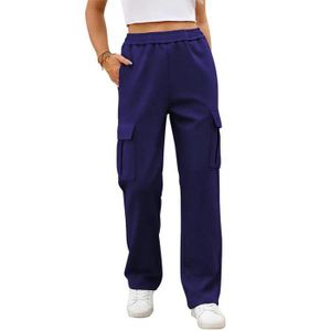 Pantalon Jogging Femme Pantalon Droit De Sport Couleur Unie