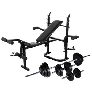 Banc de Musculation Haltère Entraînement Barre d/'haltères séparée Station de musculation fitness banque