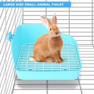 MAISON DE TOILETTE VGEBY Toilettes de lapin VGEBY Toilettes pour animaux de compagnie Toilette lapin, petit animal coin pot formateur animalerie cage