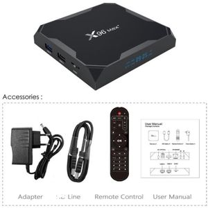BOX MULTIMEDIA Boîtier Smart TV X96 Max Plus, Android 1000, Amlog