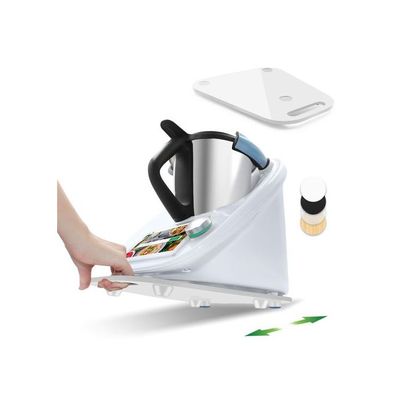 Plateau Mobile TM6 TM5 Planche Coulissante Thermomix TM6 TM5 En Bambou - Support Avec 4 Roulettes 360° Et Poignée Plateau Mobile TM6 TM5 Planche Coulissante Thermomix TM6 TM5 En Bambou - Support Avec 4 Roulettes 360° Et Poignée