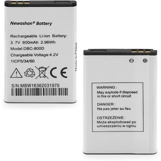 2x Batterie DBR-800B pour Doro 1350 / 6530