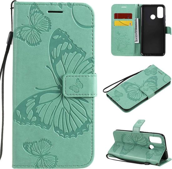 Étui Portefeuille Pour Huawei P Smart 2019 - Cuir PU à Rabat Magnétique - Support Intégré Et Porte-Cartes - Dragonne Incluse - 14