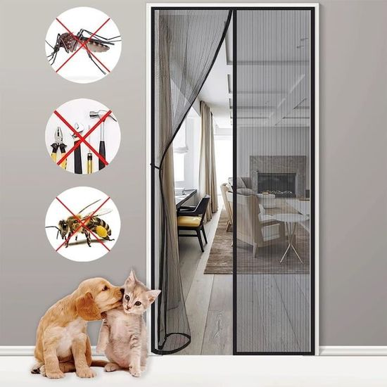Magnétique Moustiquaire Porte 145×185cm Rideau De Porte Anti
