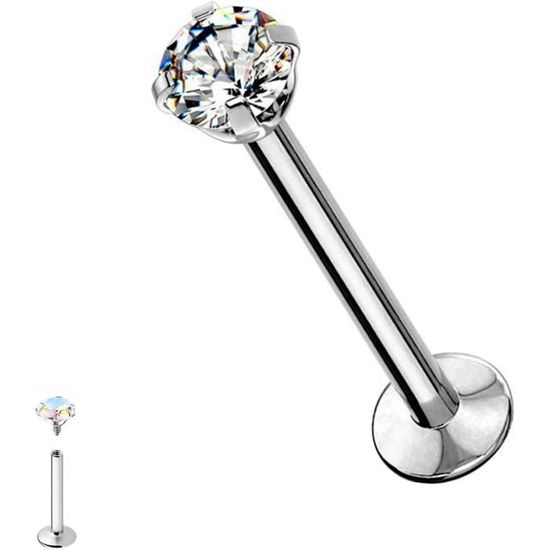 36 Pièces Piercing 16G Acier Chirurgical - Barre 8mm, Boucles, Studs - Pour Lèvres, Tragus, Cartilage
