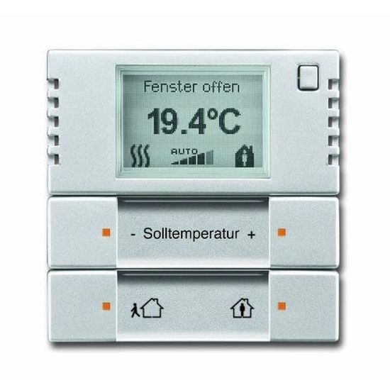 Busch-Jaeger 6124/01-83 Thermostat d"ambiance KNX, argent aluminium