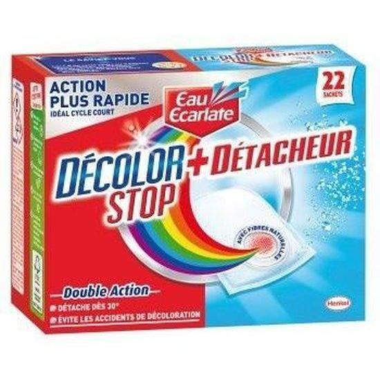 DECOLOR STOP 22 Lingettes 2en1 + Détacheur - Cdiscount Au quotidien