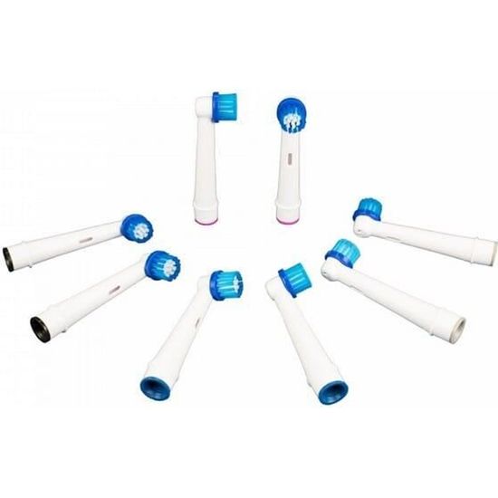 Lot De 6 Brossettes Oral-B CrossAction Compatibles Nevadent - Pour Brosse à Dents électrique - Neuf