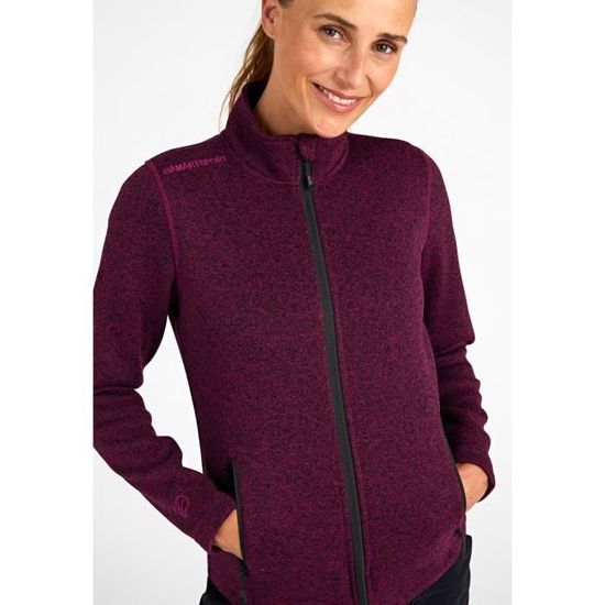 DamartSport Polaire col montant Thermolactyl femme Prune Chiné