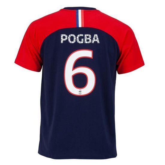 T-shirt EQUIPE DE FRANCE Pogba FFF Enfant Coton Manches
