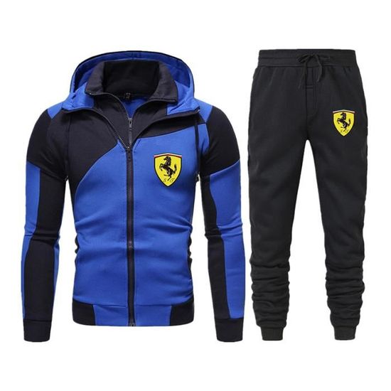 Ensemble Survêtement Homme 2024 2 Pièces Jogging Décontracté Contraste Sport Néoprène - Sweat + Pantalon Casual Tendance