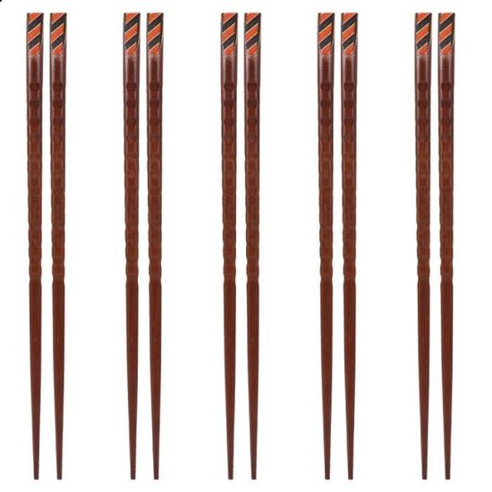 1 Set 5 paires de baguettes en bois de fer Pointues Vaiisselle - set pour cuisine asiatique service de table