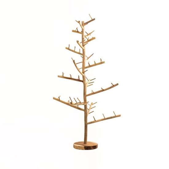 Déco Noël En Bois De Manguier - Étoile Et Cœur 10cm - Set #100 (neuf)