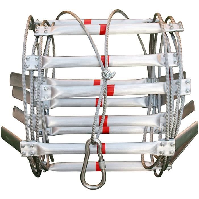 Échelle De Bateau Pliable CG94 - 3 Marches PVC Antidérapantes - Charge 135kg - Pour Tender, Bateau Gonflable