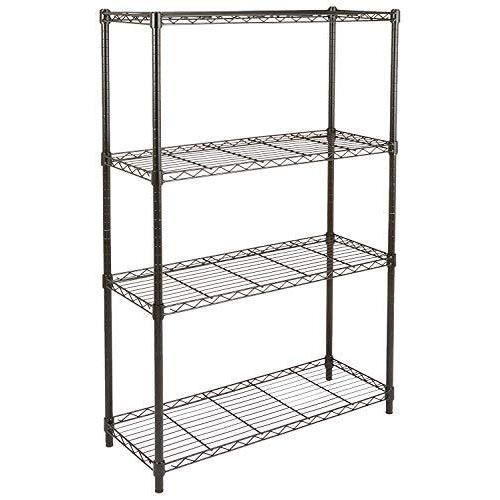 AmzBasics Étagère à 4 niveaux Noir