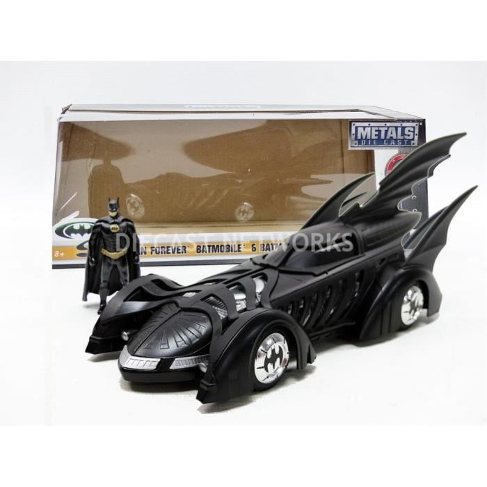 Voiture Miniature de Collection - JADA TOYS 1/24 - BATMOBILE Batman Forever - Avec Figurine - Black - 98036BK