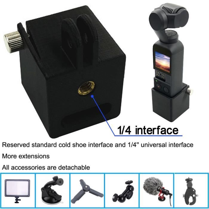 Trépied support à montage en tête 1-4 Vis Support caméra Adaptateur pour DJI Osmo Pocket _Han4169
