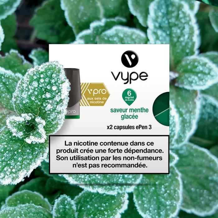 Capsules Vype ePen 3 vPro Saveur Menthe Glacée 6 mg