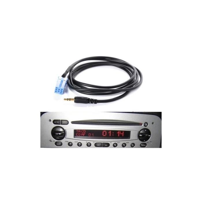 Cable auxiliaire jack 3.5 mp3 mp4 poste jack ALFA ROMEO 147 DE 2002 PHASE 1