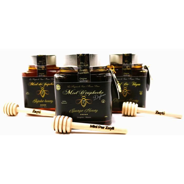 Pack 3 miels du Maroc De La Qualité La Plus Fine - Des miels rares et prestigieux avec des vertus immenses