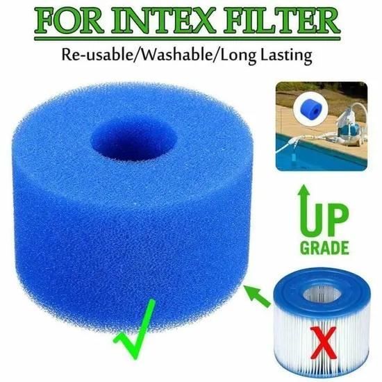 éponge de cartouche filtrante en mousse de piscine réutilisable / lavable pour Intex Type A - S