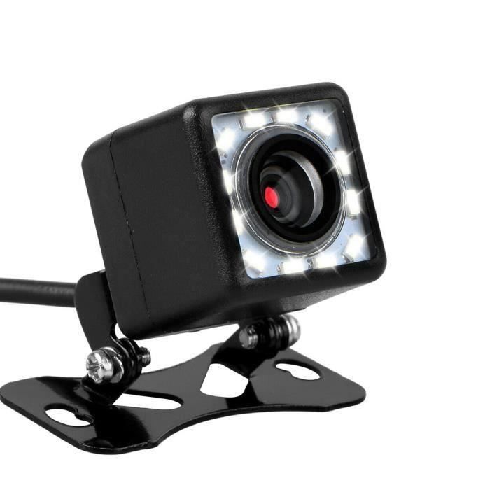 Caméra de recul universelle, Caméra de Recul Pour Voiture 170° 12LED Nocturne Étanche Voiture, HD Night Vision voiture Caméra