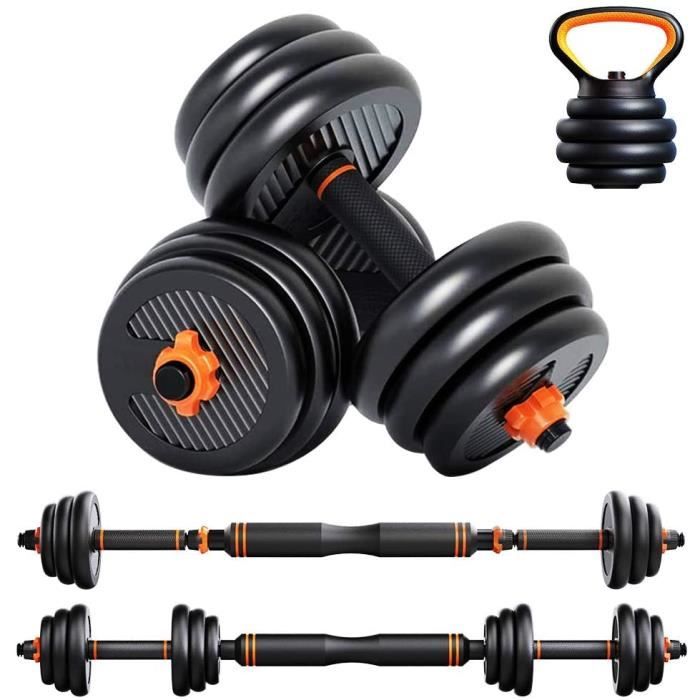 Dripex Haltères Musculation, Kit Kettlebell, Ensemble d'haltères réglable, Dumbbell pour Votre Gymnase à Domicile
